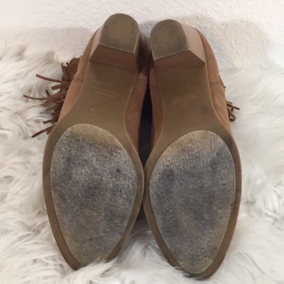 Rampage Frankey Tan 3” Heeled Fringe Ankle Boot 10 - Picture 10 of 15